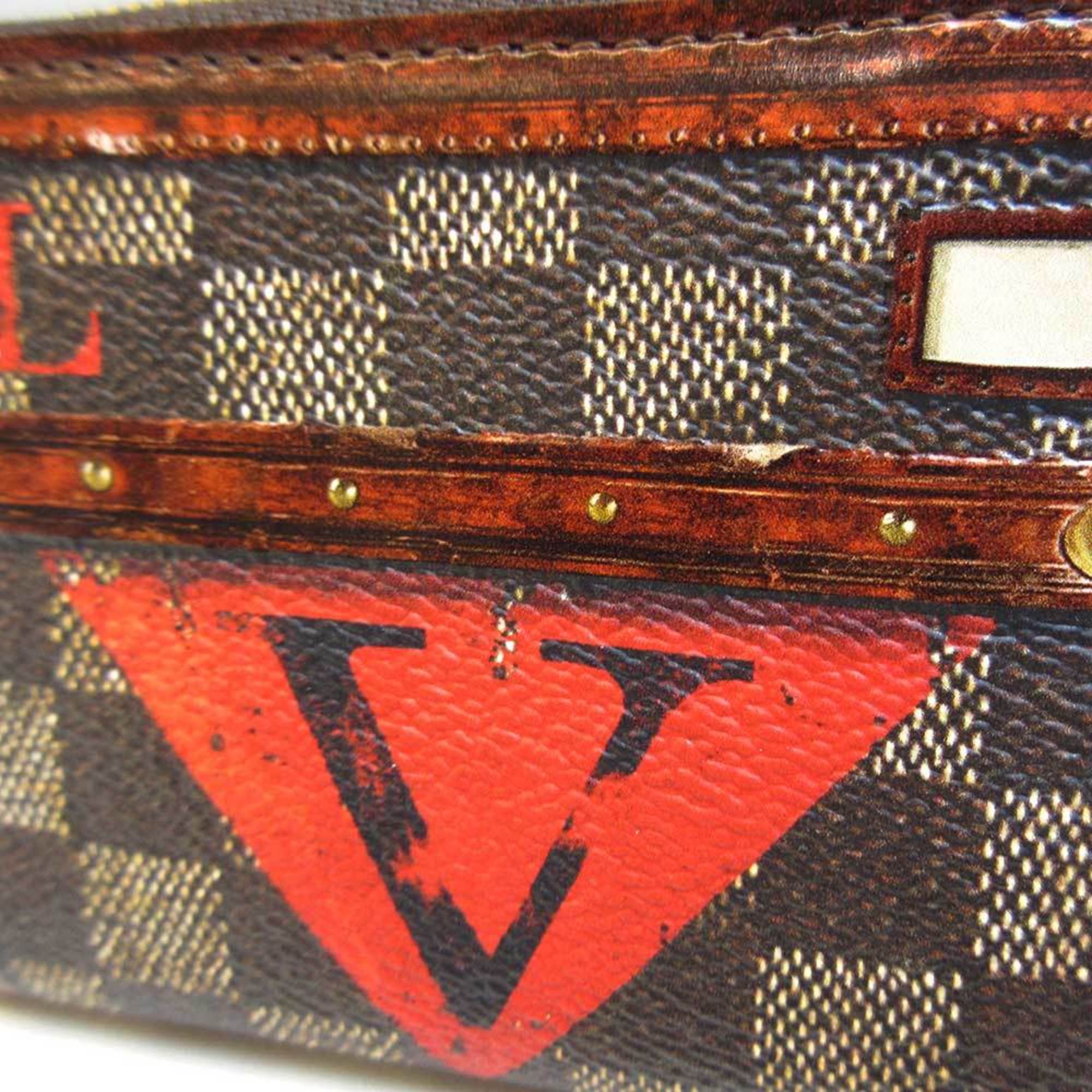 Louis Vuitton Zippy Coin Purse Brown x Red Wallet/Coin Case Women's Men's Damier Trunk Time M52745 LOUISVUITTON