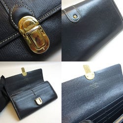 Louis Vuitton Long Wallet Portefeuille Sarah Cuir Utah Navy M93767 LOUISVUITTON