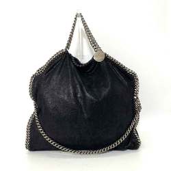 Stella McCartney Bag Falabella Shaggy Deer Foldover Tote Black Chain Handbag Shoulder 2way Women's 234387 STELLAMcCARTNEY