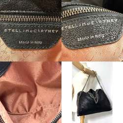 Stella McCartney Bag Falabella Shaggy Deer Foldover Tote Black Chain Handbag Shoulder 2way Women's 234387 STELLAMcCARTNEY