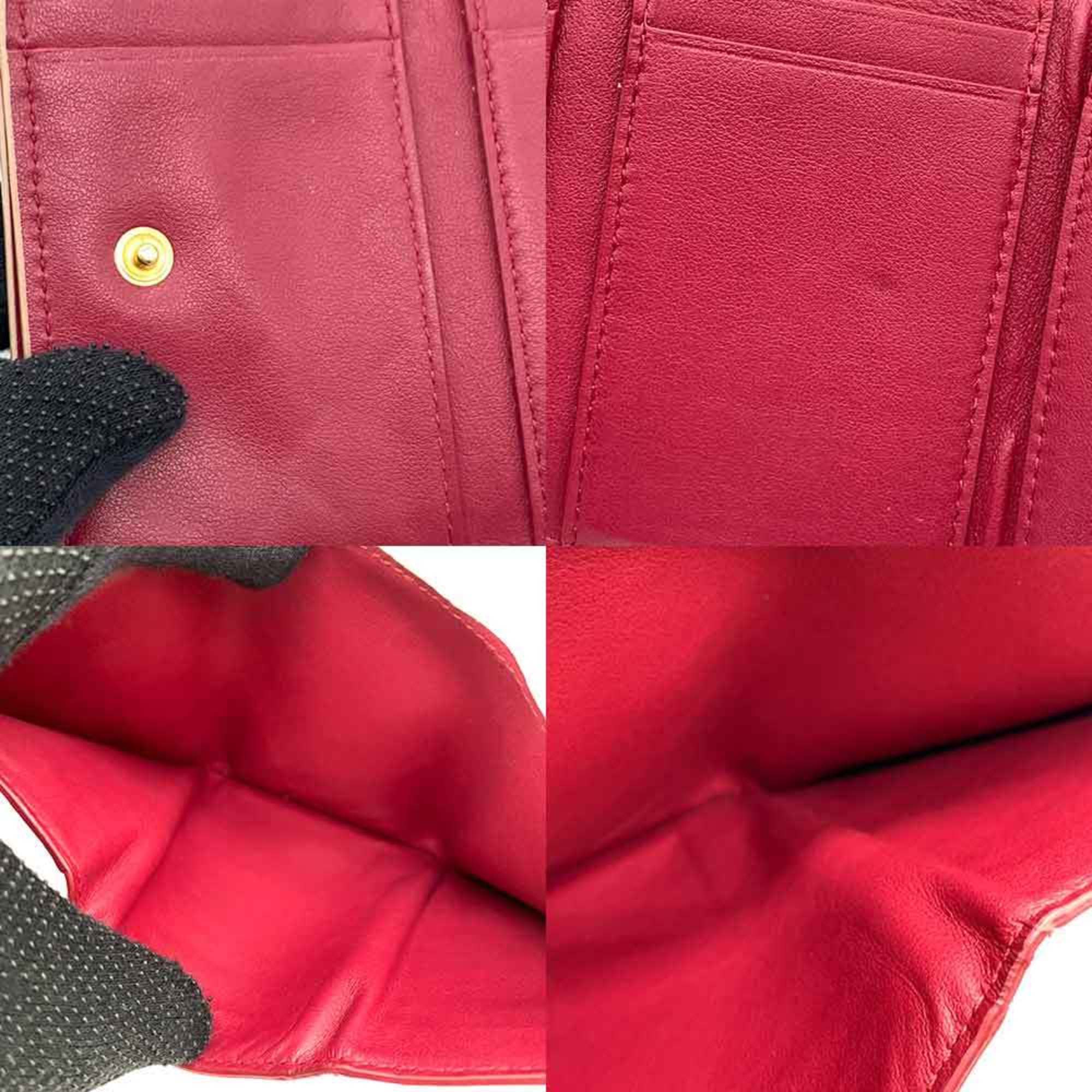 Bottega Veneta Tri-fold Wallet Intrecciato Beige Leather Compact Women's 635561 BOTTEGA VENETA