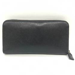 Prada Round Saffiano Leather Nero Black Long Wallet 2ML317 PRADA