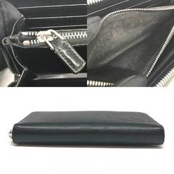 Prada Round Saffiano Leather Nero Black Long Wallet 2ML317 PRADA