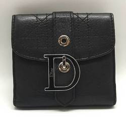 Christian Dior Dior Compact Wallet Cannage Stitch W Brown Bi-fold DIOR