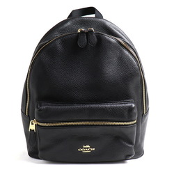COACH Pebbled Leather Medium Charlie Backpack Rucksack/Daypack Black F30550 IMBK Women's