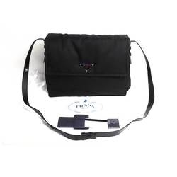 PRADA Re-Nylon Large Padded Shoulder Bag Black 1BD256 RDLN F0002 for Men and Women