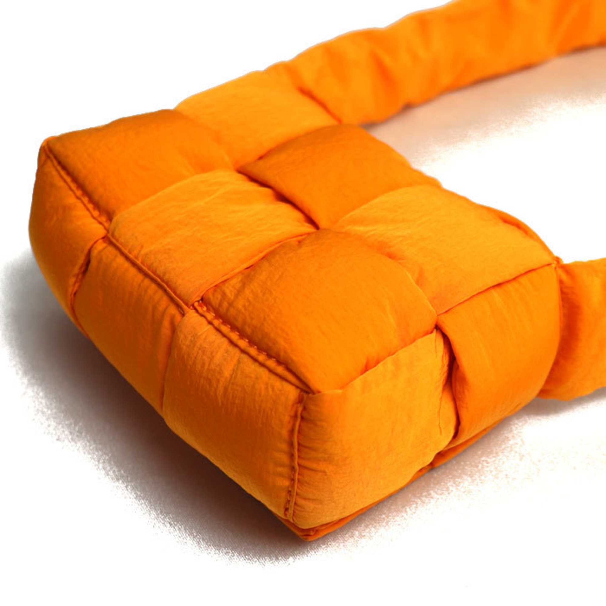 BOTTEGA VENETA Candy Cassette Padded Nylon Shoulder Bag Orange 691018 Women's