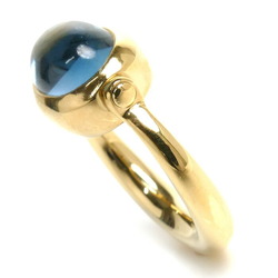 BVLGARI Bvlgari K18YG Yellow Gold Ring, Blue Topaz, 10.3g, Women's