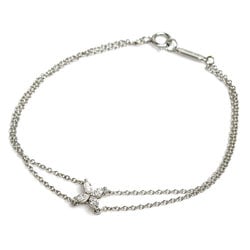 TIFFANY&Co. Tiffany Pt950 Platinum Victoria Bracelet Diamond 1.8g 14.5cm Women's