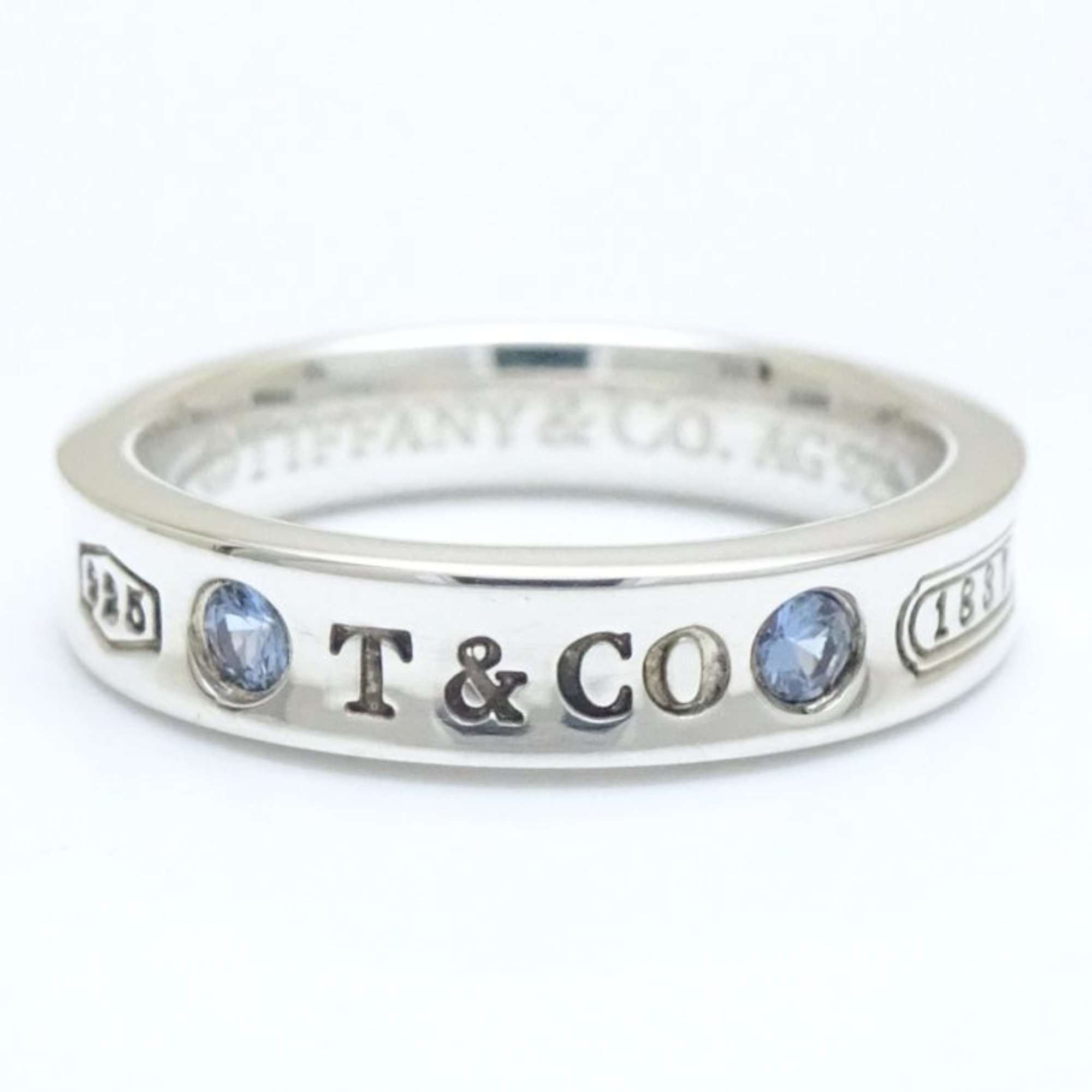 TIFFANY&Co. Tiffany 1837 Narrow Ring, Sapphire, 925 Silver, 291854