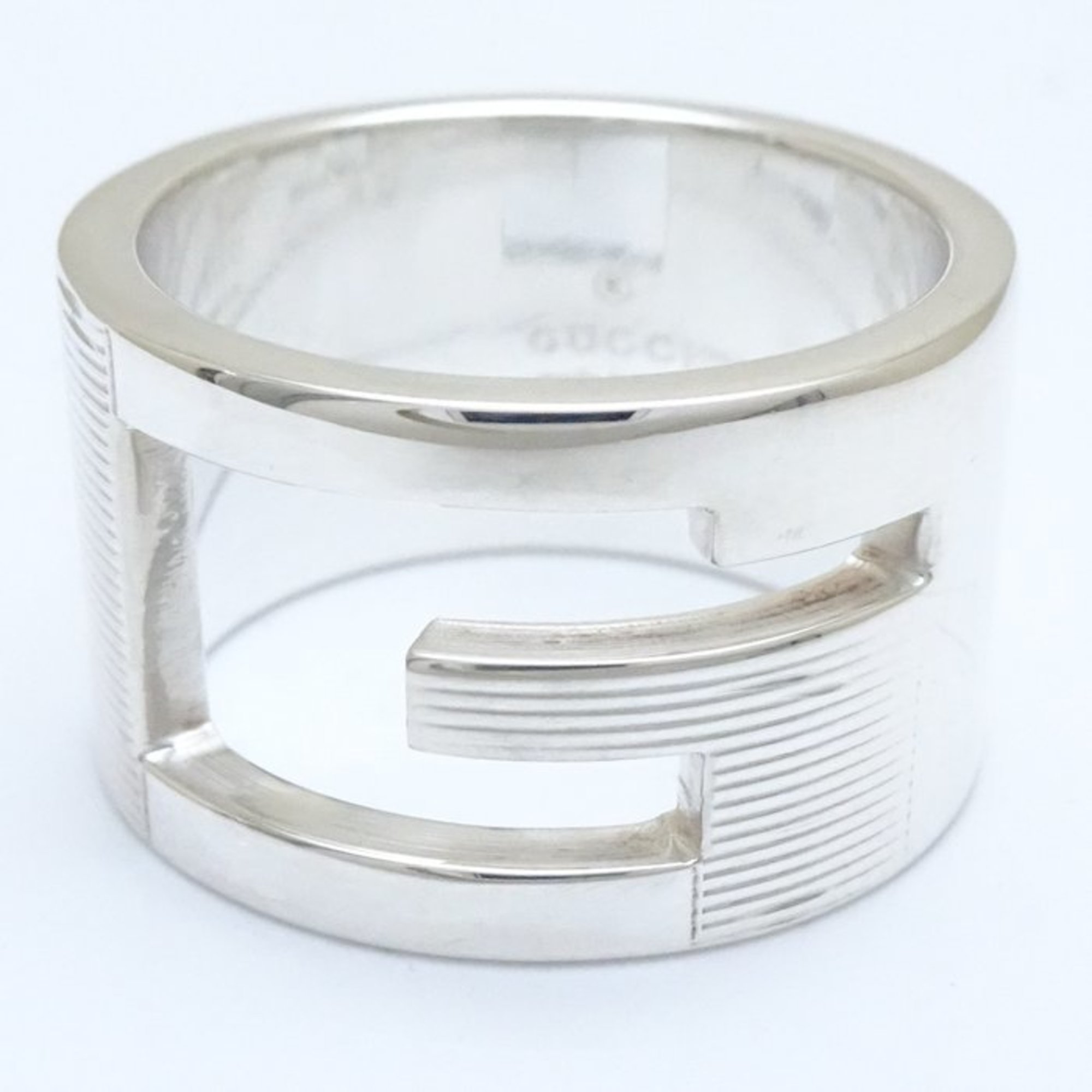 GUCCI G Ring Wide #13 Silver 925 291861