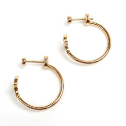 LOUIS VUITTON Louis Vuitton K18PG Pink Gold Creole XS Earrings Q96334 Diamond 4.1g Women's