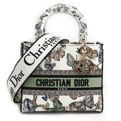 Christian Dior De Jouy Mexico Embroidery 2-Way Shoulder Bag Lady D-Lite Medium White Multicolor M0565OESR_M20E Women's
