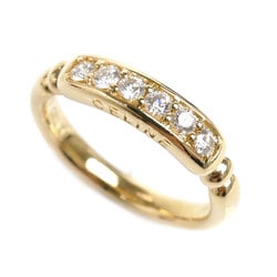 CELINE K18YG Yellow Gold Diamond Ring, 0.30ct 5.1g, Women's