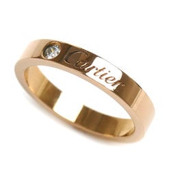 CARTIER Cartier K18PG Pink Gold Engraved 1P Diamond Ring B4086448 48 3.6g Women's