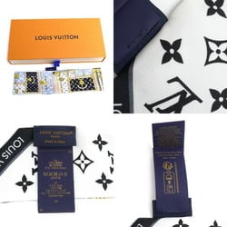 LOUIS VUITTON Louis Vuitton Bandeau BB Let's Go Scarf Black White M76442 Women's