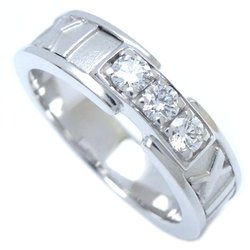 TIFFANY&Co. Tiffany Atlas Ring 3P Diamond K18WG White Gold 291855