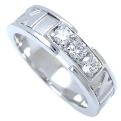 TIFFANY&Co. Tiffany Atlas Ring 3P Diamond K18WG White Gold 291855