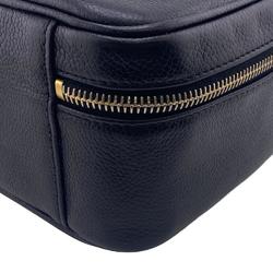 CHANEL Shoulder Bag Vanity Coco Mark Handbag Black Women's