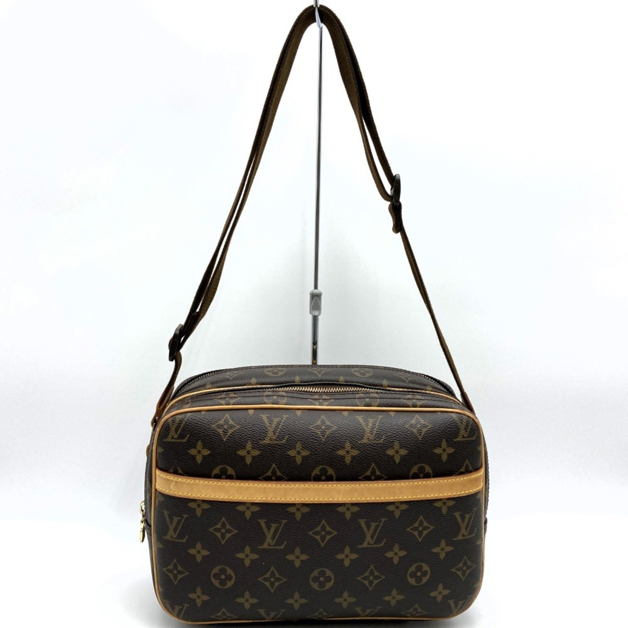 Louis Vuitton M45254 Reporter PM Shoulder Bag Brown Monogram Women's LOUIS VUITTON