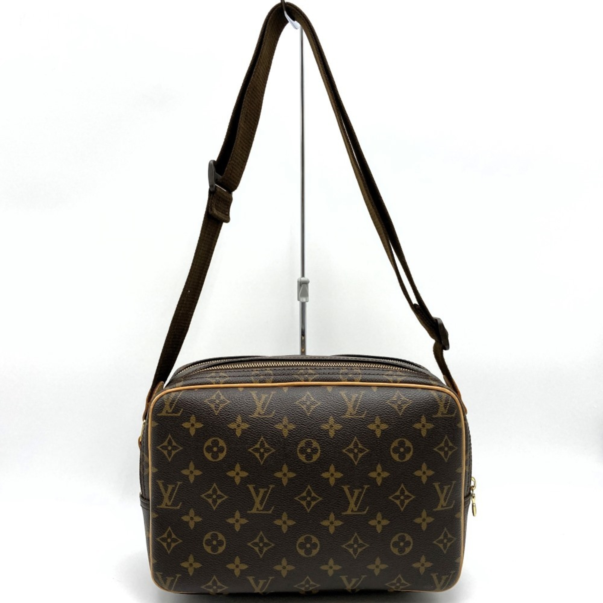 Louis Vuitton M45254 Reporter PM Shoulder Bag Brown Monogram Women's LOUIS VUITTON