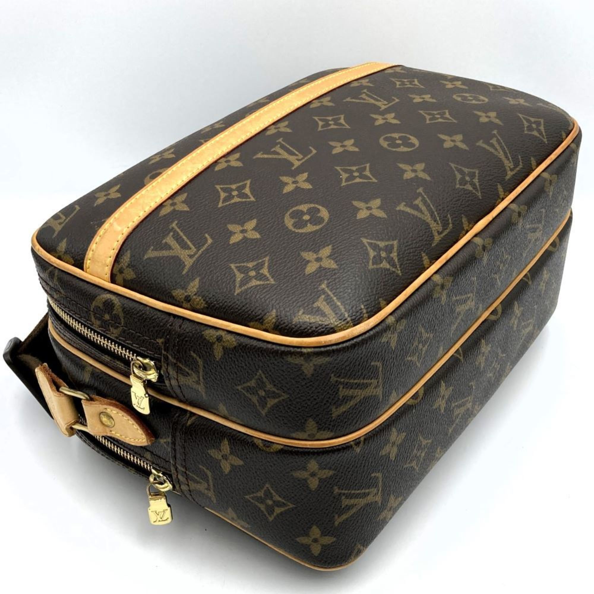 Louis Vuitton M45254 Reporter PM Shoulder Bag Brown Monogram Women's LOUIS VUITTON