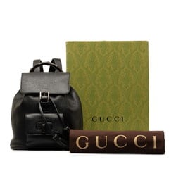 Gucci Bamboo Tassel Backpack 387149 Black Leather Women's GUCCI