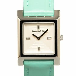 Tiffany Makers Watch 67460375 Quartz White Dial Leather Stainless Steel Ladies TIFFANY&Co.