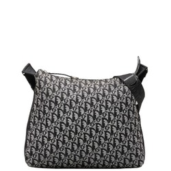 Christian Dior Dior Trotter Shoulder Bag Black Canvas Leather Women's