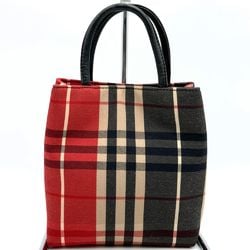 Burberry Handbag Nova Check Red x Black Canvas Women's BURBERRY