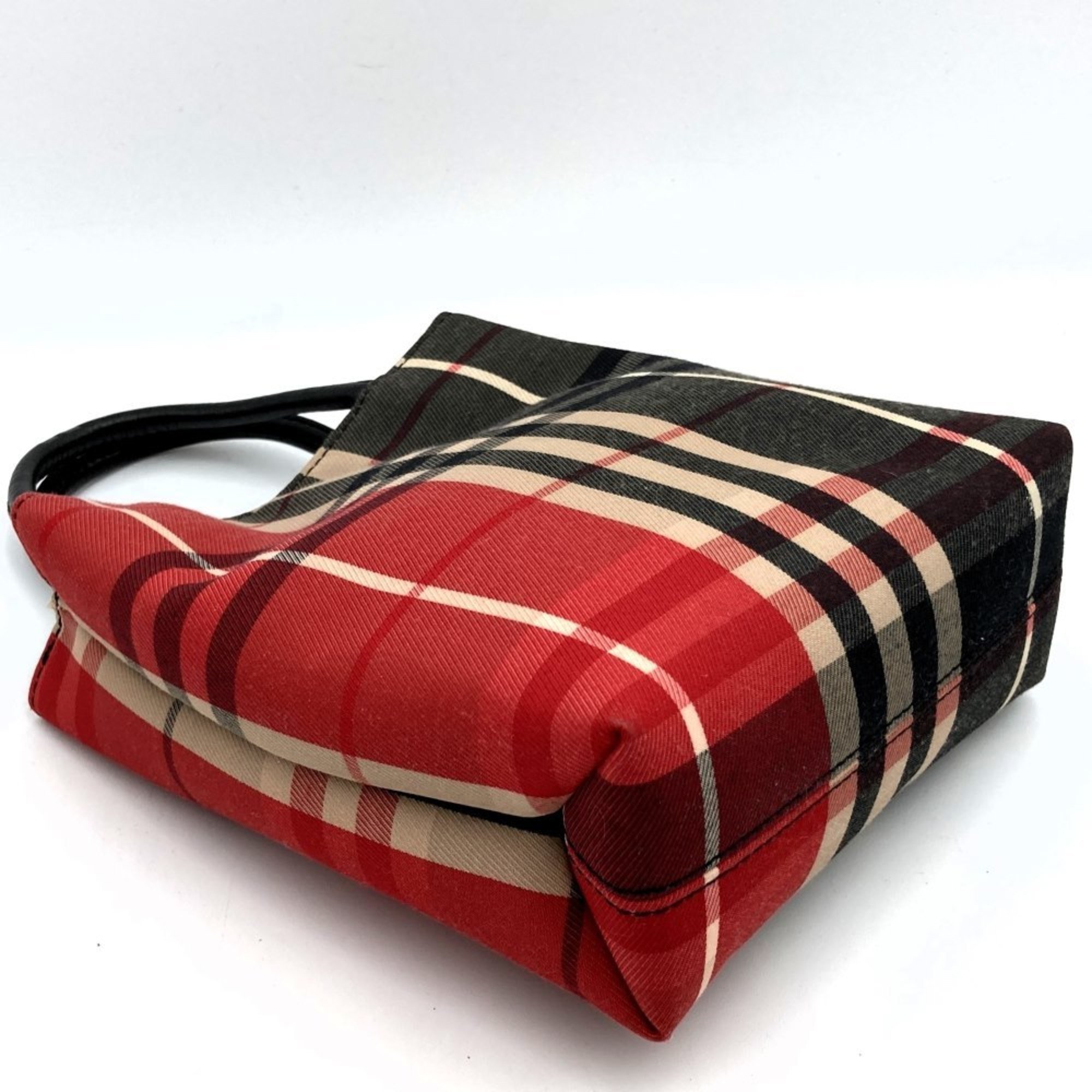 Burberry Handbag Nova Check Red x Black Canvas Women's BURBERRY