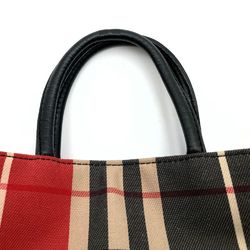 Burberry Handbag Nova Check Red x Black Canvas Women's BURBERRY