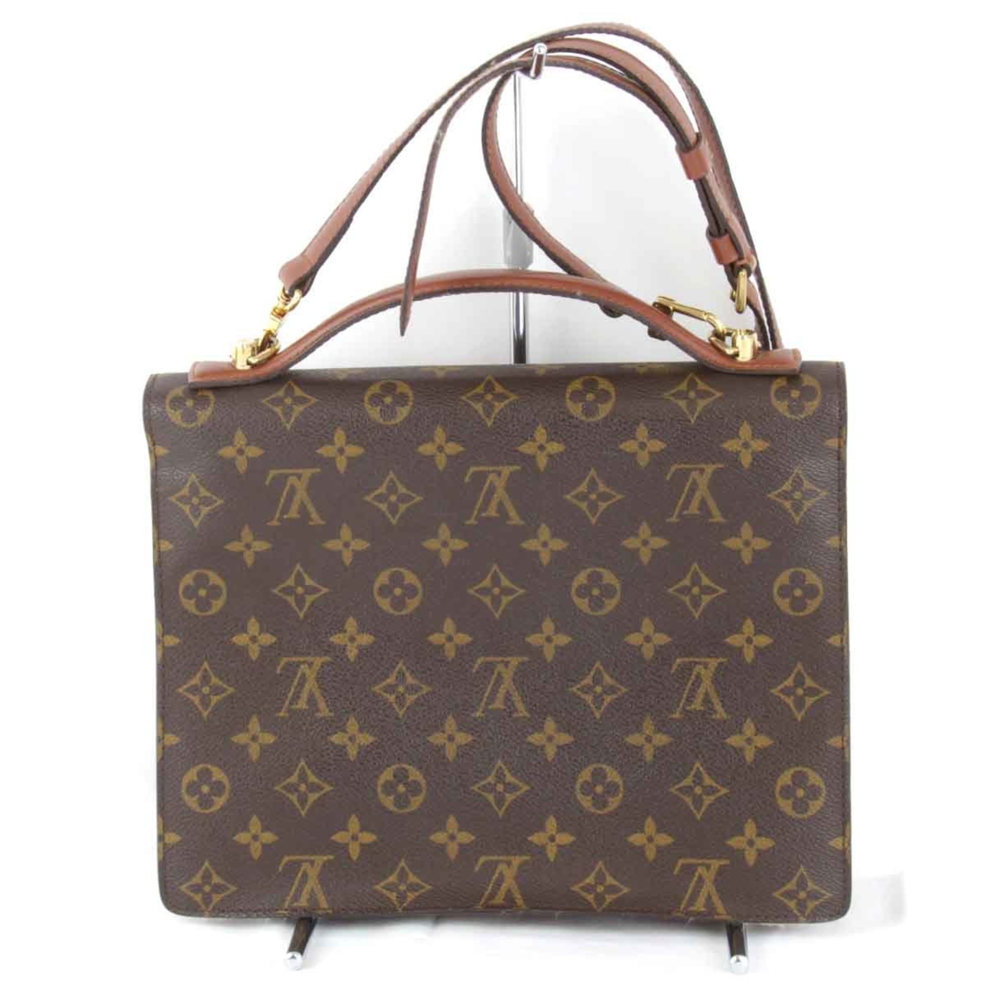 LOUIS VUITTON Monceau M51185 Shoulder Bag Monogram Canvas Brown Women's