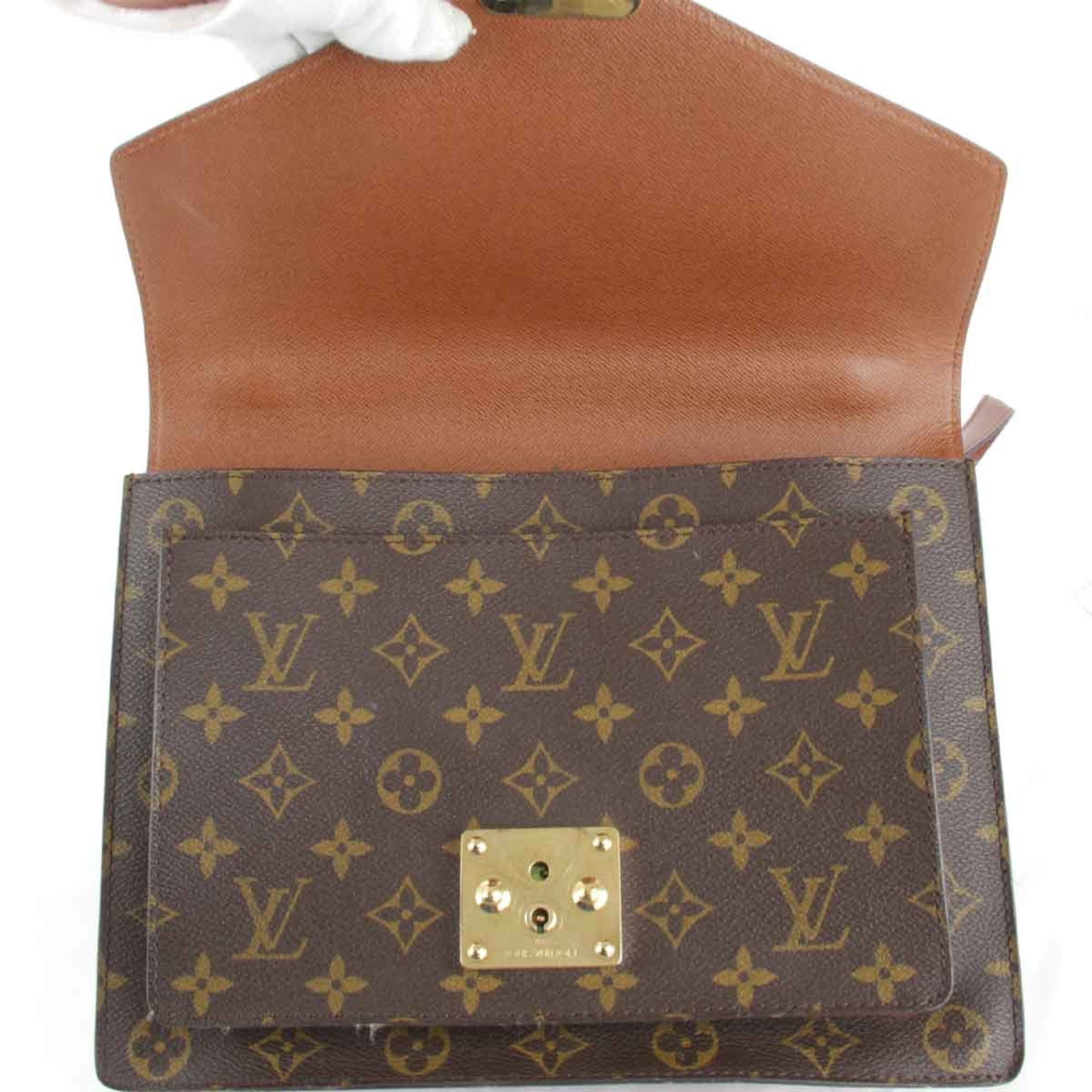 LOUIS VUITTON Monceau M51185 Shoulder Bag Monogram Canvas Brown Women's