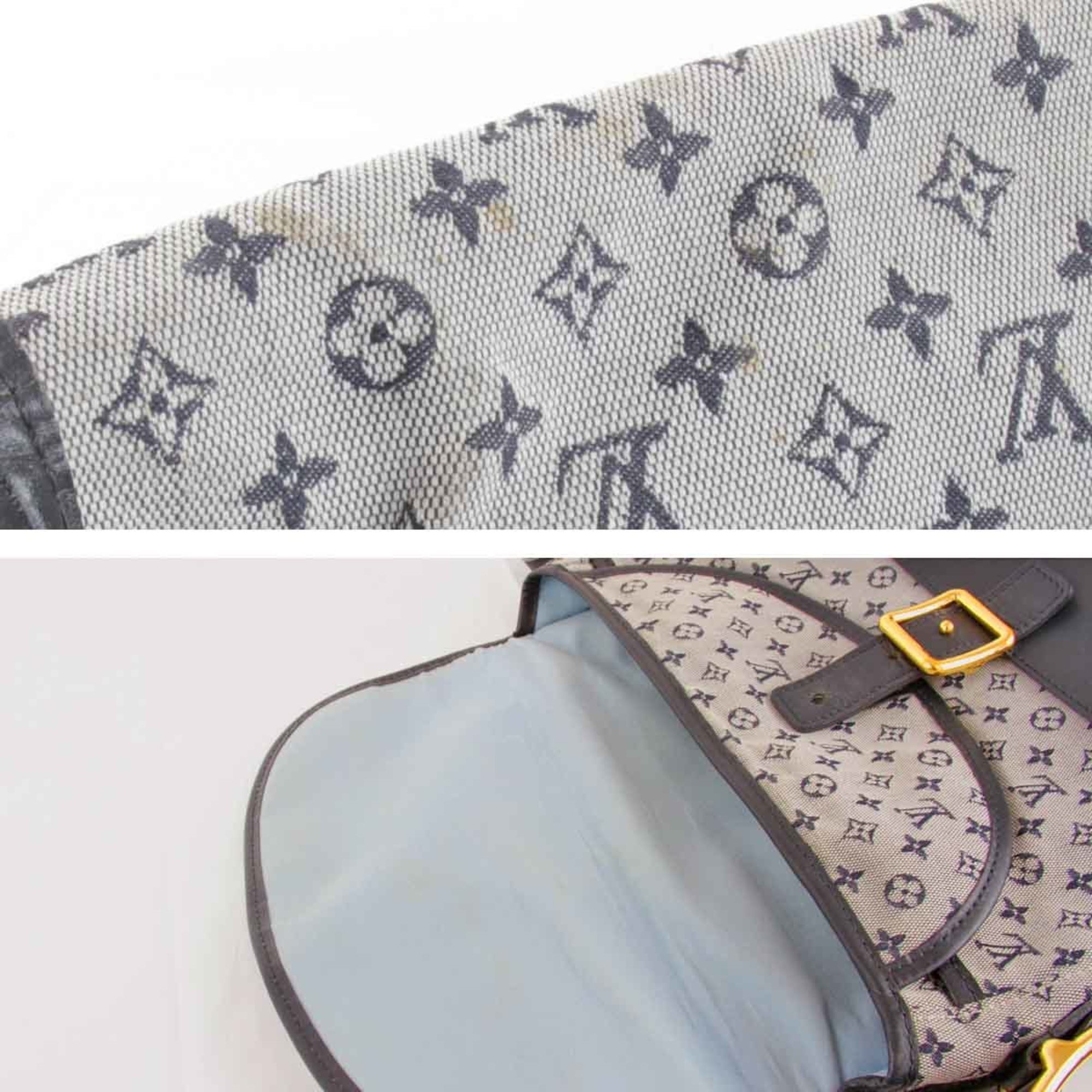 LOUIS VUITTON Louis Vuitton Belanger M92670 Shoulder Bag Monogram Canvas Blue Gray Women's