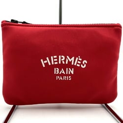 Hermes BAIN Neoban PM Pouch Red Nylon Women's HERMES