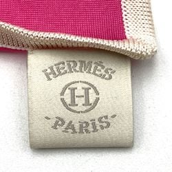 Hermes Scarf Muffler Carre 90 Caleche elastique Elastic Carriage Pink Silk Women's HERMES