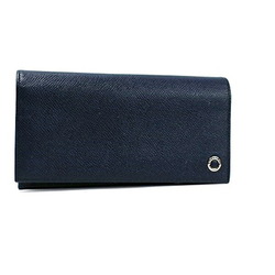 BVLGARI Men's Navy Leather Bi-Fold Wallet