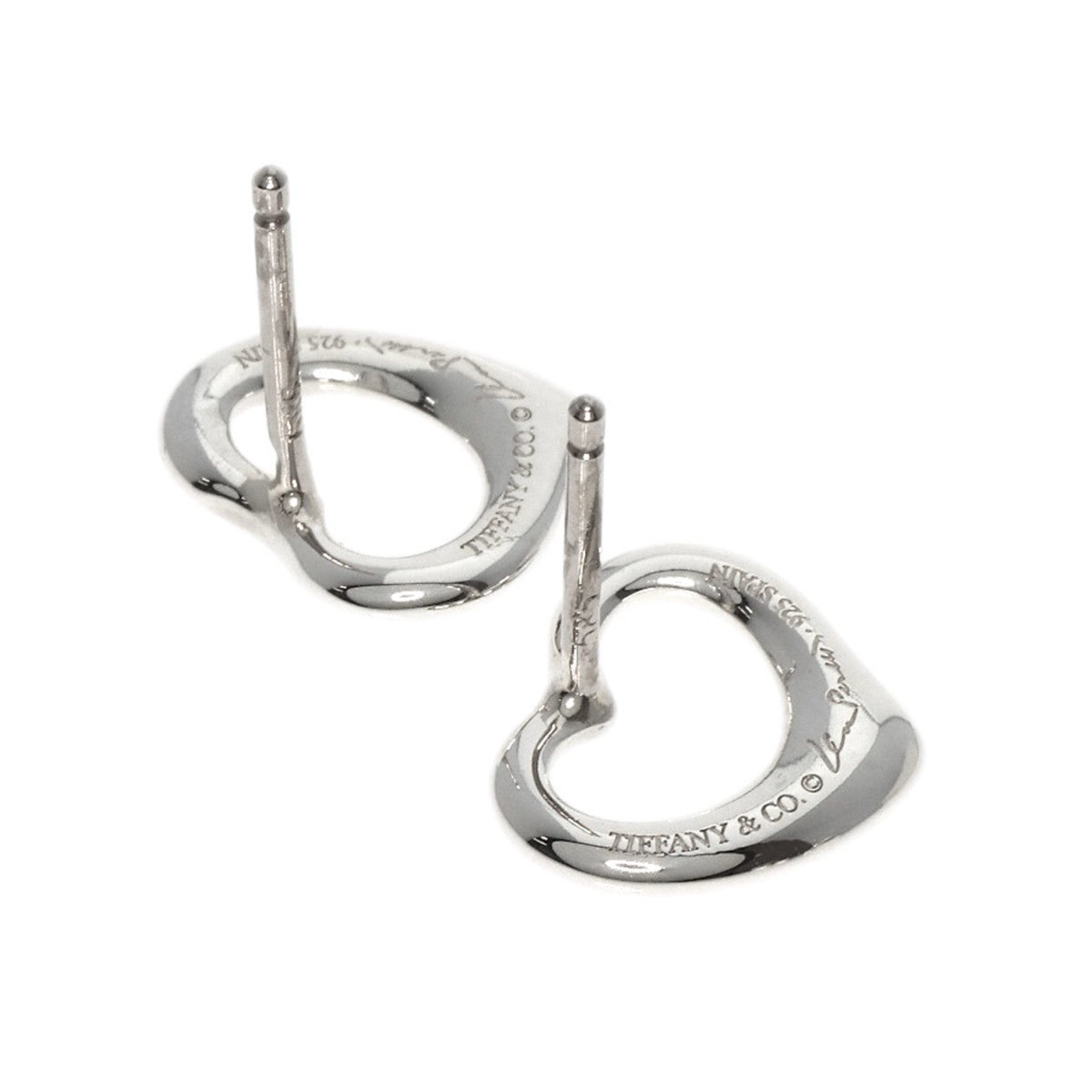 Tiffany & Co. Heart Earrings, Silver, Women's, TIFFANY