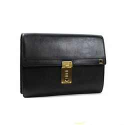 Dunhill second bag clutch dial lock leather black dunhill men's