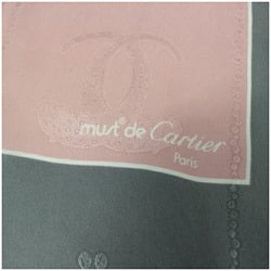Cartier scarf muffler 2c pink x grey ladies
