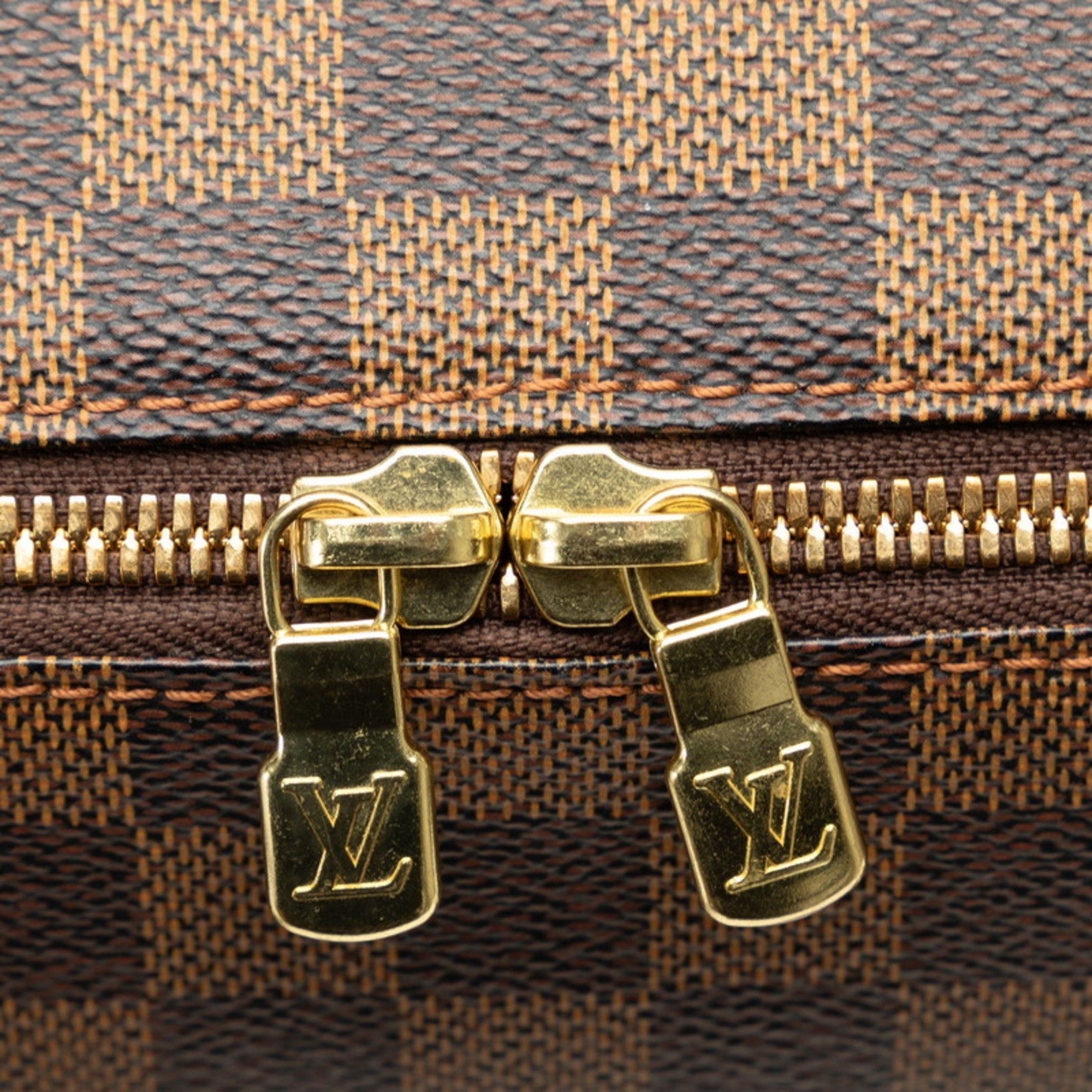 Louis Vuitton Damier Rivera MM Handbag Boston Bag N41434 Brown PVC Leather Women's LOUIS VUITTON