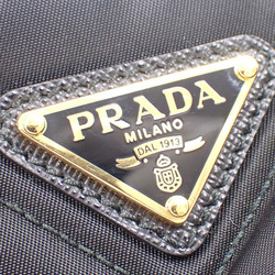 Prada Chain Shoulder Bag for Women Black Fabric Leather 1BC204_2AOS_F0002_V_QOO Re-Edition 1995 Re-Nylon