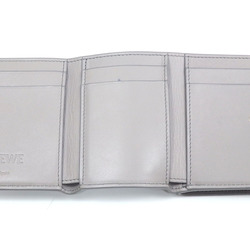 Loewe Anagram Trifold Wallet for Women, Asphalt Grey, Pebble Grain Calfskin, C821TR2X02