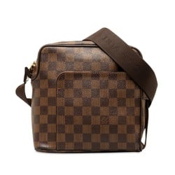 Louis Vuitton Damier Olaf PM Shoulder Bag N41442 Brown PVC Leather Women's LOUIS VUITTON
