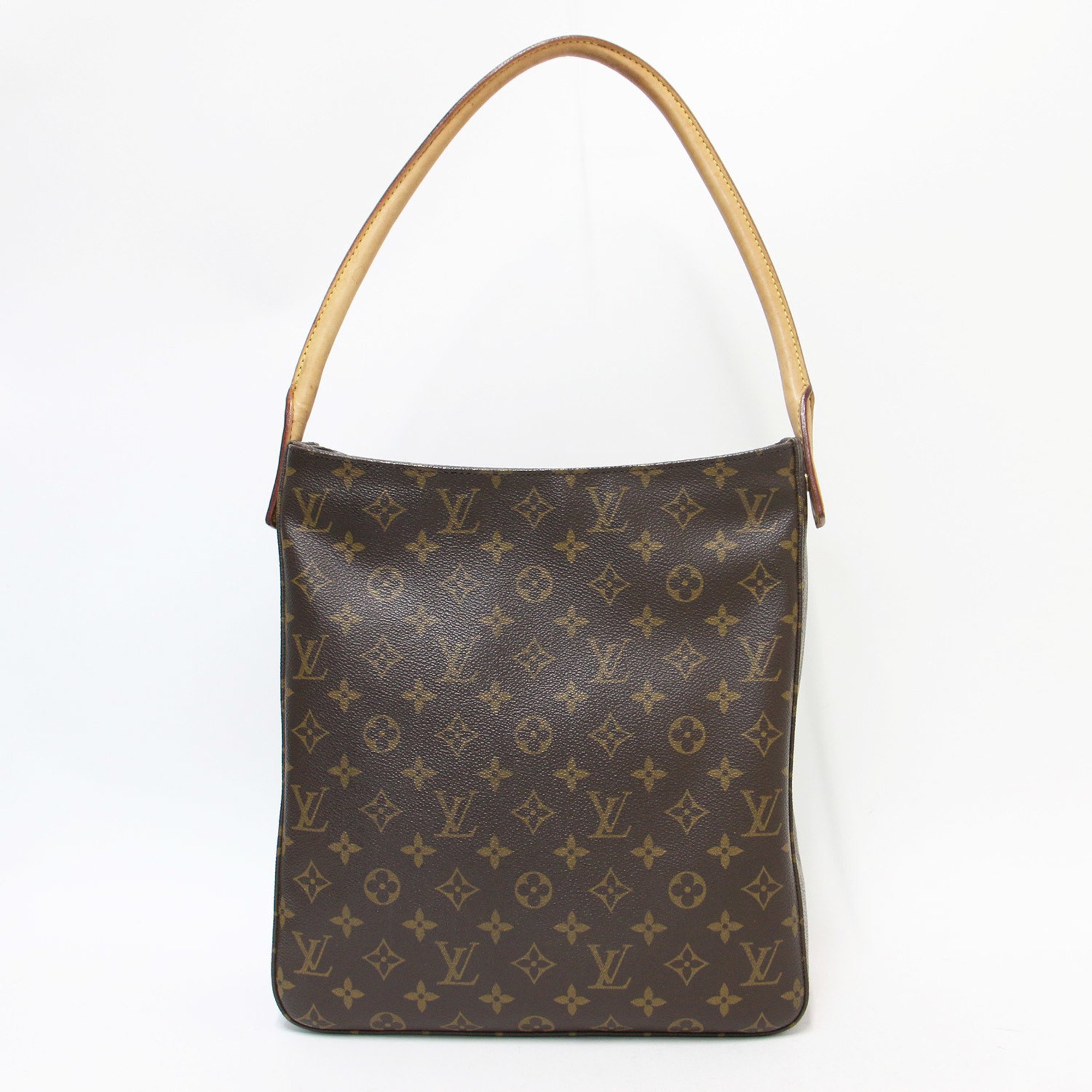 LOUIS VUITTON Louis Vuitton Bag Monogram M51145 Looping GM Brown Tote Leather Women's K4096