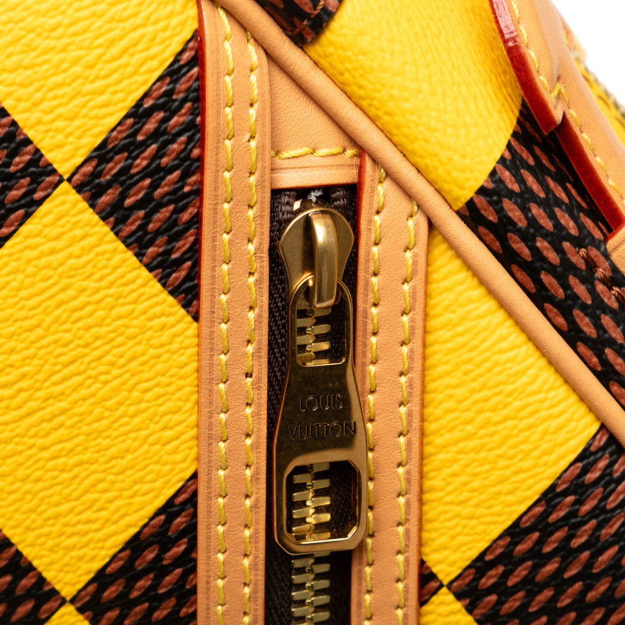 Louis Vuitton Damier Pop Chess Shoulder Bag N40562 Jaune Matte Yellow PVC Leather Men's LOUIS VUITTON