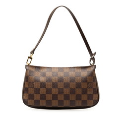 Louis Vuitton Damier Pochette Accessory Handbag Pouch N41206 Brown PVC Leather Women's LOUIS VUITTON