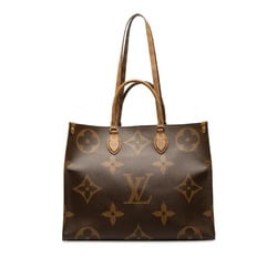 Louis Vuitton Monogram Giant Reverse On the Go GM Handbag Shoulder Bag M45320 Brown PVC Leather Women's LOUIS VUITTON