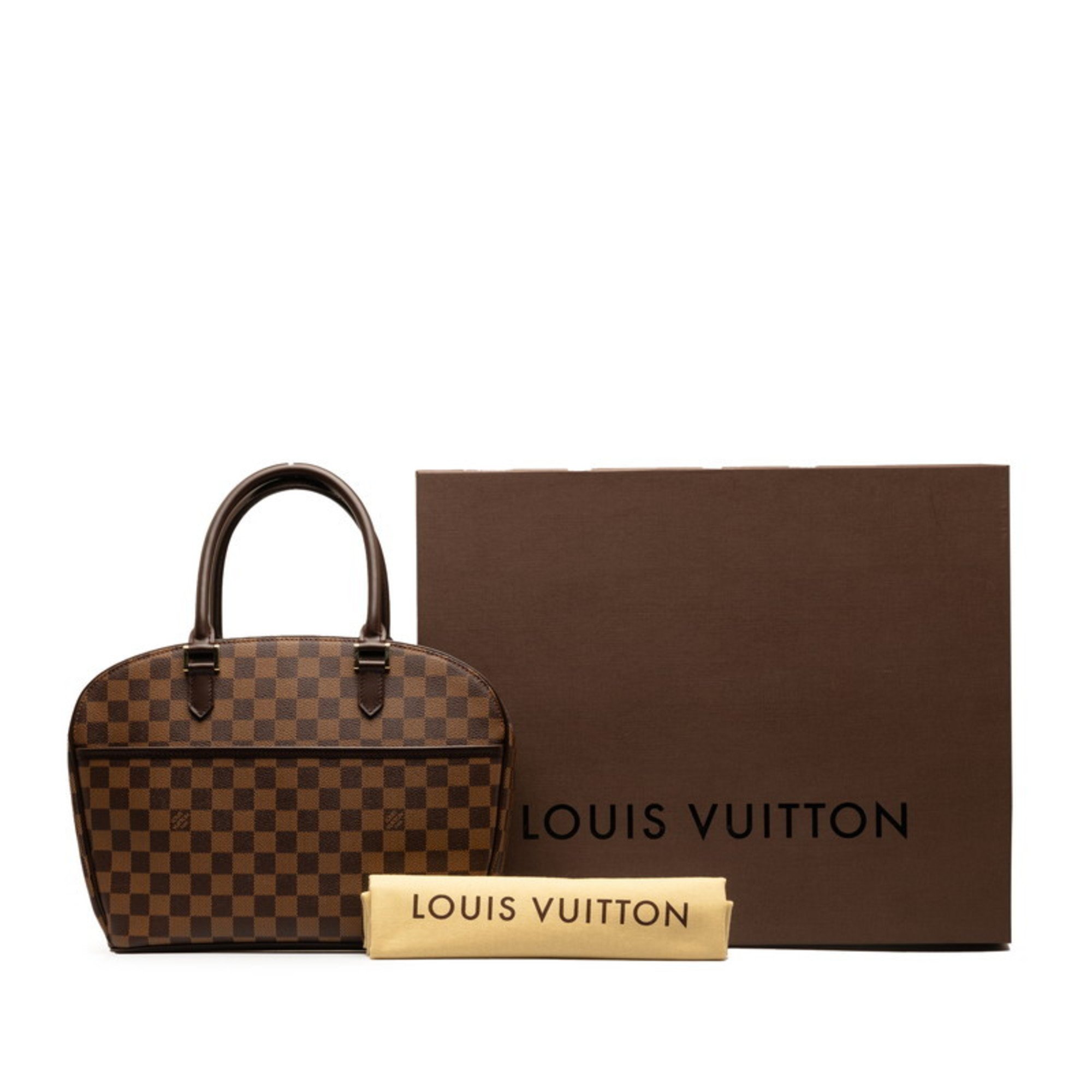 Louis Vuitton Damier Saria Horizontal Handbag N51282 Brown PVC Leather Women's LOUIS VUITTON